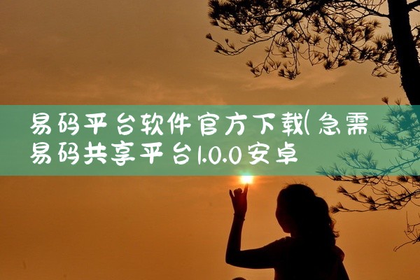 易码平台软件官方下载