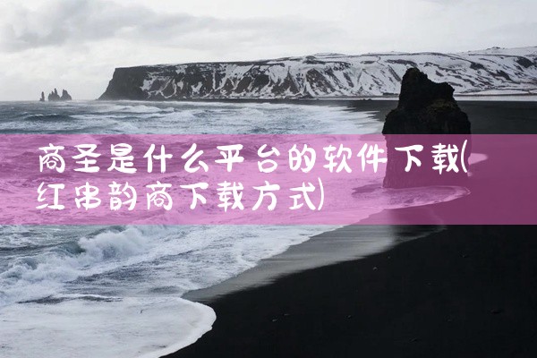 商圣是什么平台的软件下载